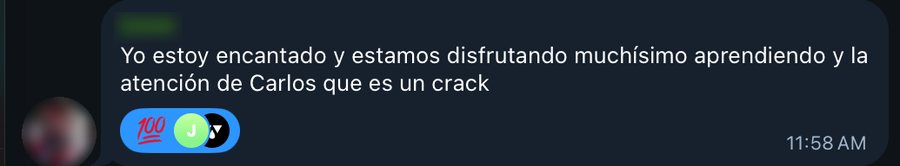 Reseña de un miembro de la Membresía VIP en el grupo de Telegram