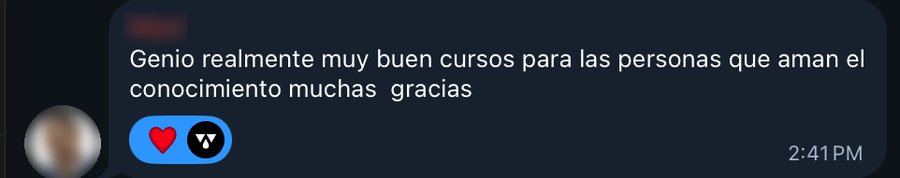 Reseña de un miembro de la Membresía VIP en el grupo de Telegram