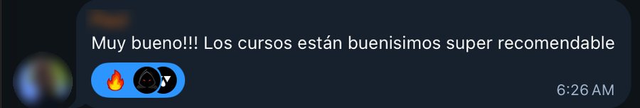 Reseña de un miembro de la Membresía VIP en el grupo de Telegram